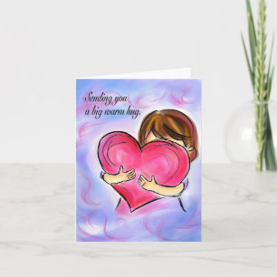 Skickar dig en stor varm kram. kort
