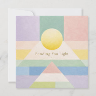 Skickar Dig Ljus Geometrisk Pastell Inspiration Kort