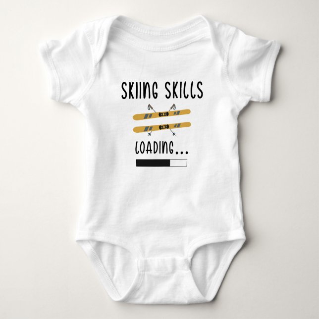 Skickar färdighetsinläsning - Lustigt Skier T Shirt (Framsida)