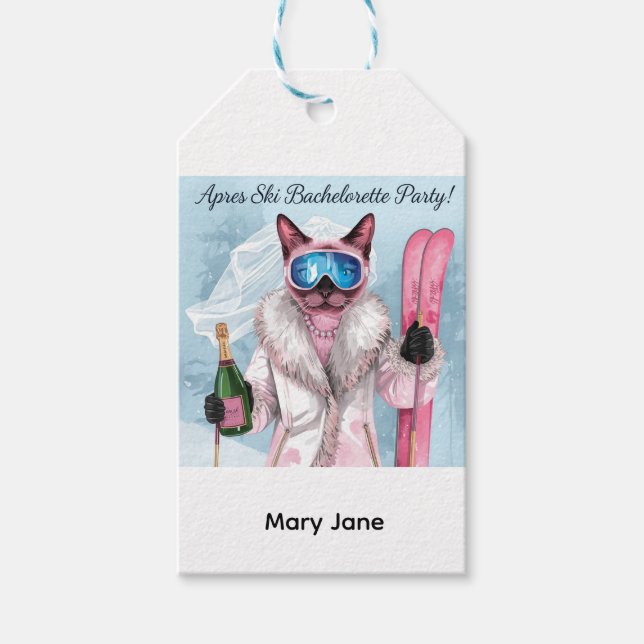 Skickar för Bride på lutning Presentetikett (Framsidan)