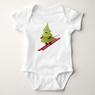 Skickar Gräs Träd Cute Snö Sports Winter T Shirt
