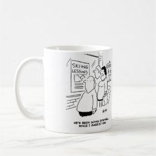 Skickar Joke. Man har gått på nedförsbacken Kaffemugg