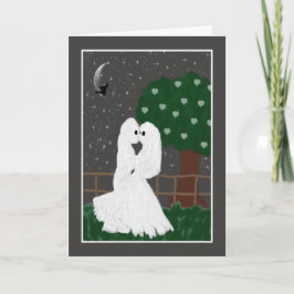 Skickar Kärlek på Spöken Kissing med Halloween-kor Kort