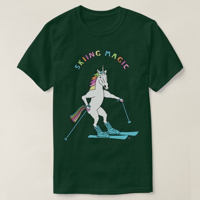 Skickar kontur för Magic Unicorn T Shirt (Design framsida)