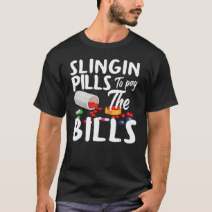 Skickar Pills för att Betala Fakturans farmaceut P T Shirt