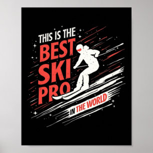 Skickar Professionell Mountain Snö Sport Poster