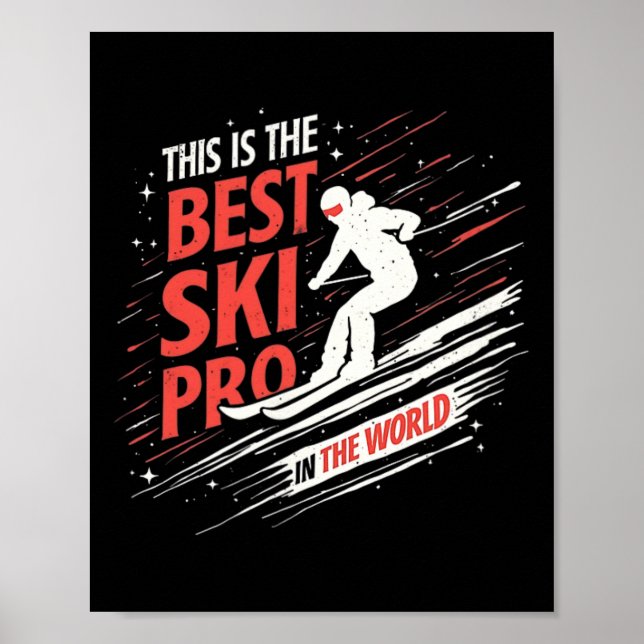 Skickar Professionell Mountain Snö Sport Poster (Framsidan)