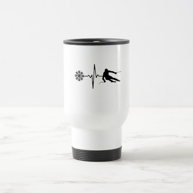 Skickar - Skickar du pulsslag Skier Gift Resemugg (Center)
