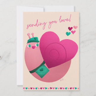 Skickar Snigel Mail Kärlek Julkort