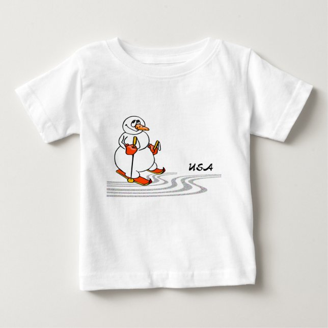 Skickar Snögubbe - T Shirt (Framsida)