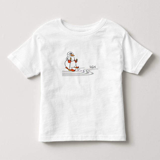 Skickar Snögubbe - Tee Shirt (Framsida)
