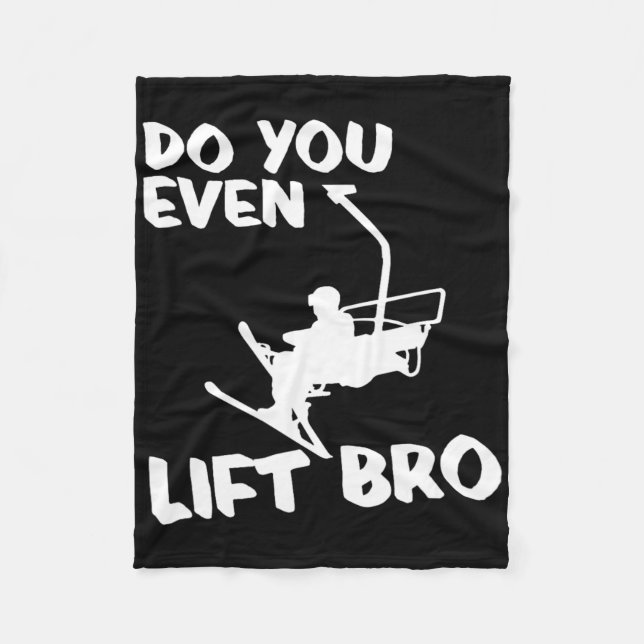 Skickar Winter Sports Gift - Skier Ski Do you even Fleecefilt (Framsidan)