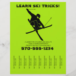 Skickat Lessons Ski Tricks Tear Off Strips Flyer