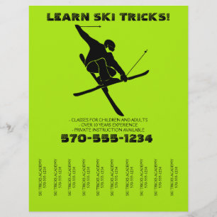 Skickat Lessons Ski Tricks Tear Off Strips Flyer