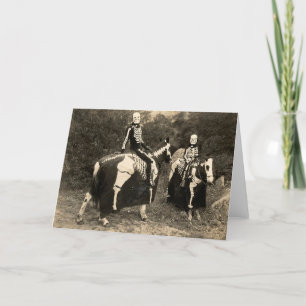 skicklig ryttare för skelett 1900's kort