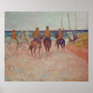 Skicklig ryttare på stranden 1902 poster
