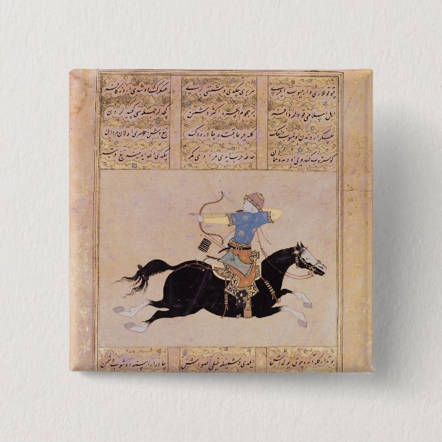 Skicklig ryttare som drar hans pilbåge knapp (Framsida)