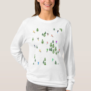 Skickning av helgdag Alpine Skiers T Shirt