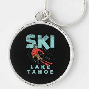 Skid Lake Tahoe Rund Silverfärgad Nyckelring