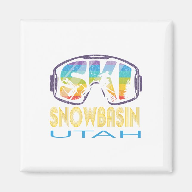 Skid Snowsin Utah skidsemester  Magnet (Framsidan)