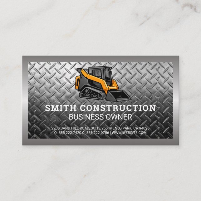 Skid Steer | Bygg | Stål Visitkort (Framsida)