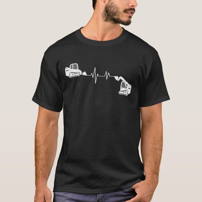 Skid Steer Heartslag T Shirt (Framsida)