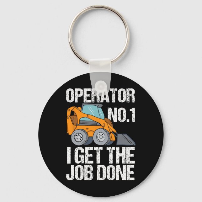 Skid Steer pappa Funny Fars dag Gift Nyckelring (Framsida)