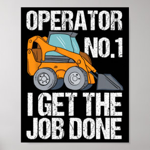 Skid Steer pappa Funny Fars dag Gift Poster