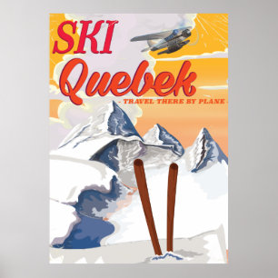 Skida affischen för den Quebec vintagesemestern Poster