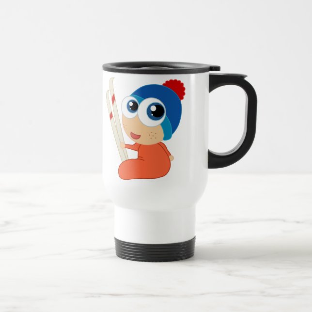 Skida babytecknadtravel mug resemugg (Höger)