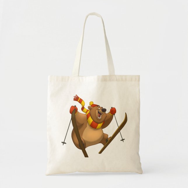 Skida björnen hänga lös tygkasse (Framsidan)