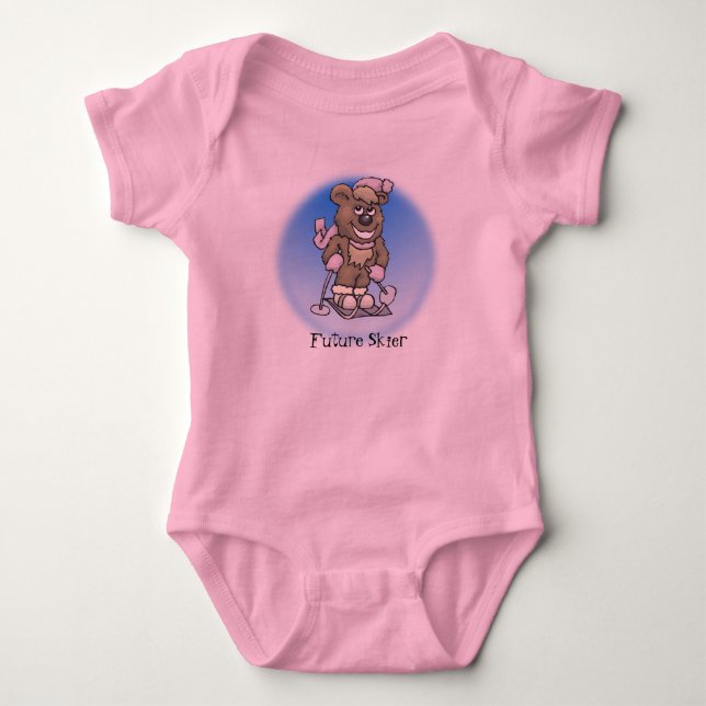 Skida björnen t-shirt (Framsida)