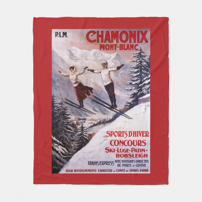 Skida den befordrings- affischen fleecefilt (Framsidan)