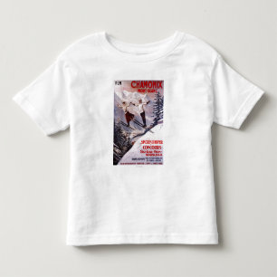 Skida den befordrings- affischen t shirt
