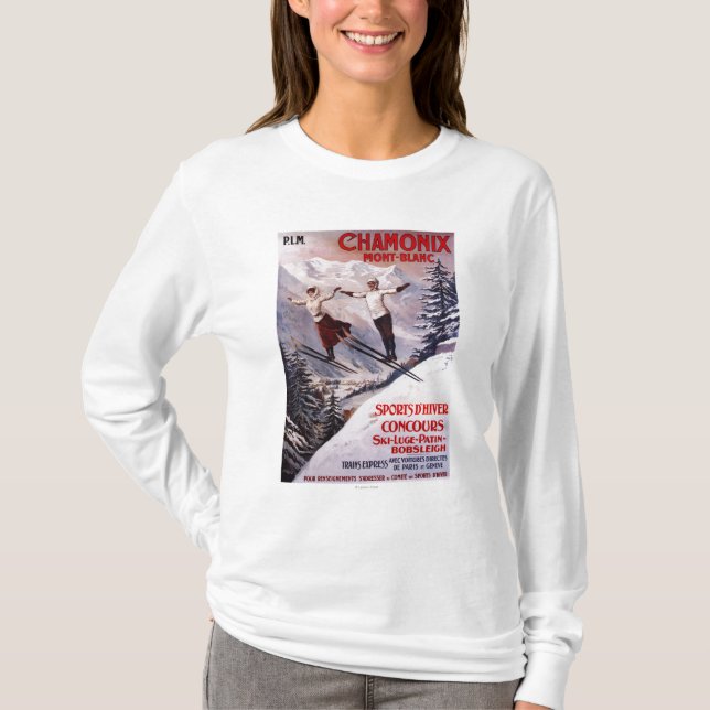 Skida den befordrings- affischen t shirt (Framsida)