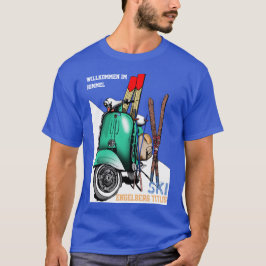 Skida Engelberg Titlis manar grundläggande mörk T Shirt