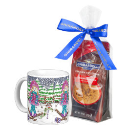 Skida flickan, klassiker sommuggen med Ghirardelli Kaffemugg