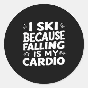 Skida för att falla är cardio roliga skid citat runt klistermärke