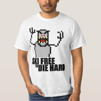 Skida fritt eller dö hårt tee shirt
