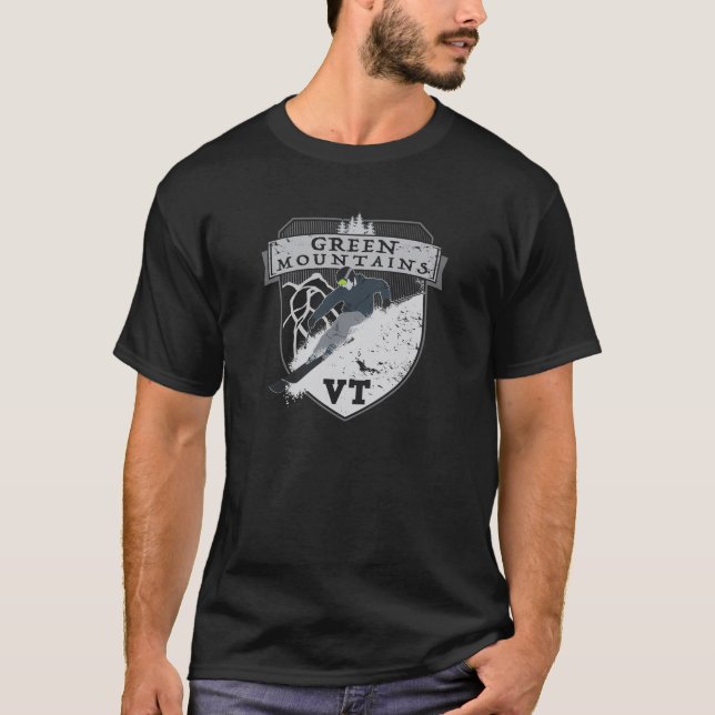 Skida gröna berg, VT Tee Shirt (Framsida)