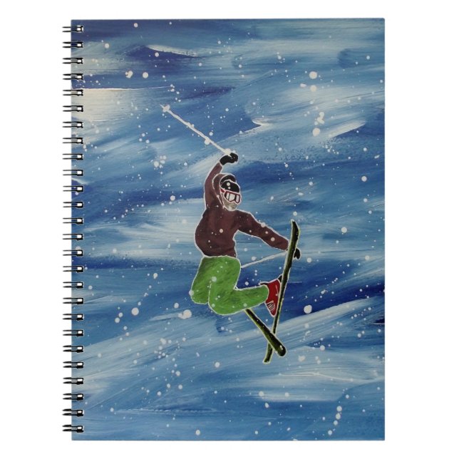 Skida hoppanteckningsboken anteckningsbok med spiral (Framsidan)