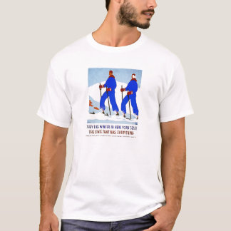 Skida i den NewYork vintage affisch Tröja