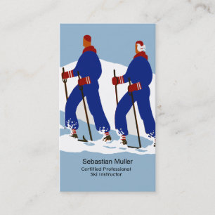 Skida instruktörvisitkortmallen visitkort
