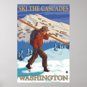 Skida kaskaderna - staten Washington reser Poster
