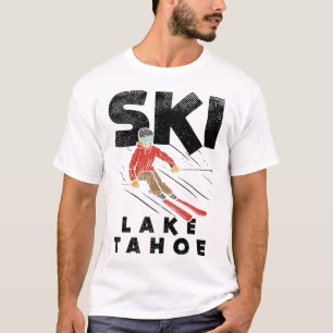 Skida Lake Tahoe Design Skidning, Lake Tahoe T Shirt