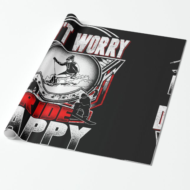 Skida lycklig presentpapper (Utrullad)