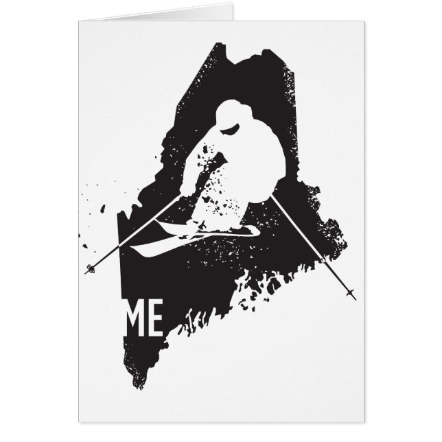 Skida Maine Hälsningskort (Framsidan)