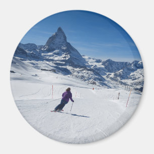 Skida med Mt. Matterhorn i Zermatt, Schweitz Magnet