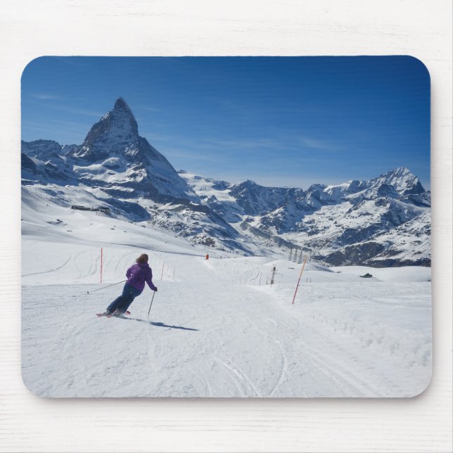 Skida med Mt. Matterhorn i Zermatt, Schweitz Musmatta (Framsidan)