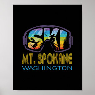 Skida Mt Spokane Washington Skid Semester Poster